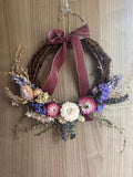 The Blush Meadow|Dried Flower Wreath