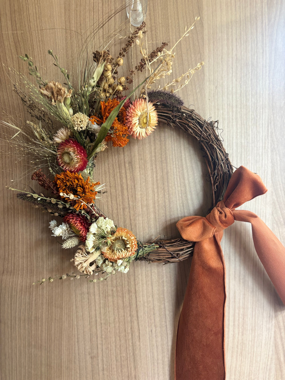 The Amber Meadow|Dried Flower Wreath
